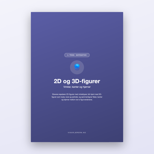 2D og 3D-figurer – Vinkler, kanter og hjørner (4. trinn)