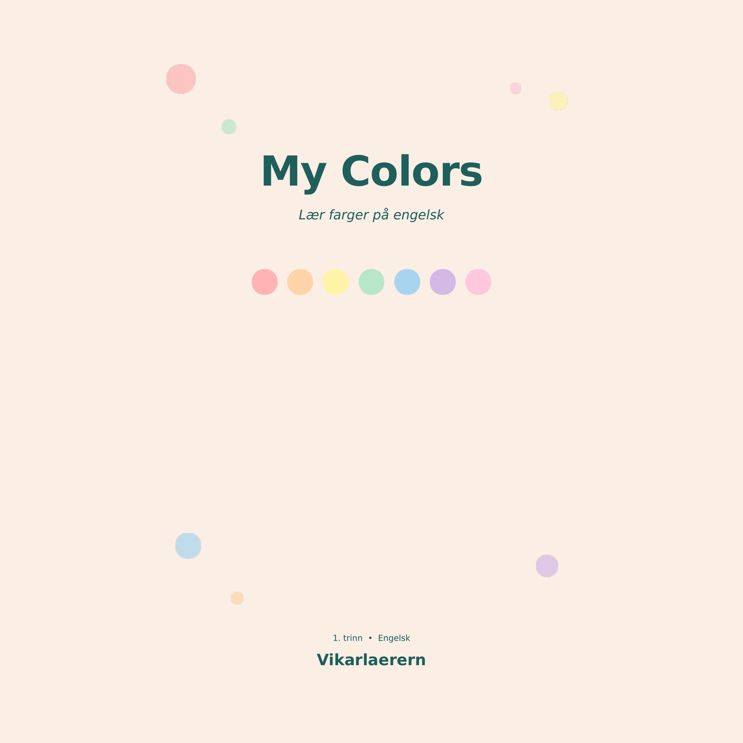 My Colors – Engelsk fargehefte for 1. trinn