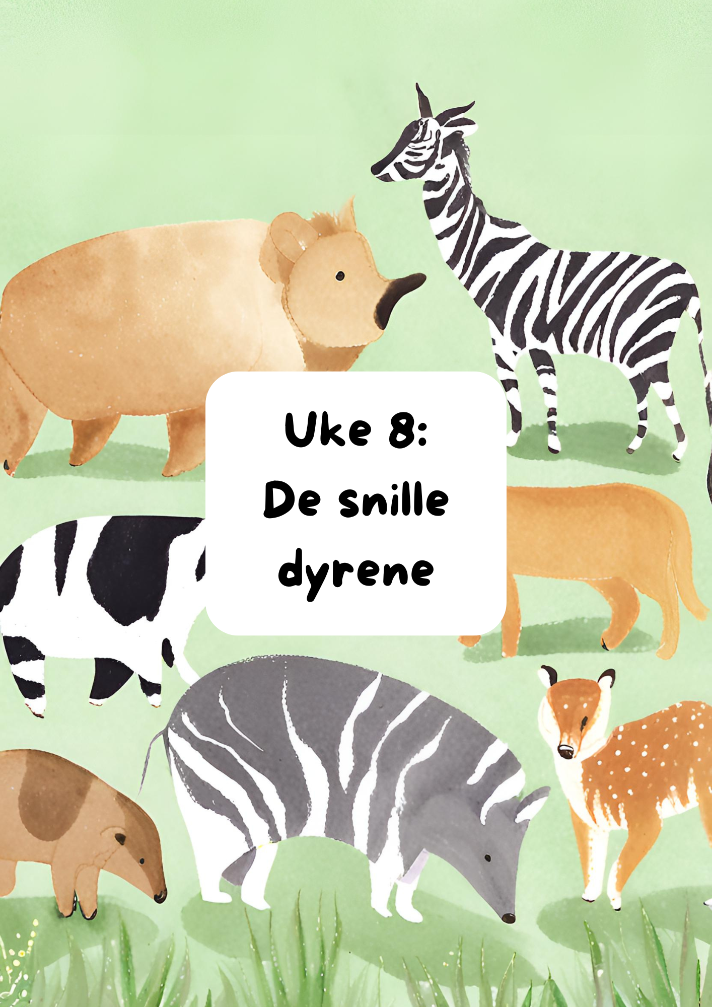 Historiepakke De Snille Dyrene - UKE 8