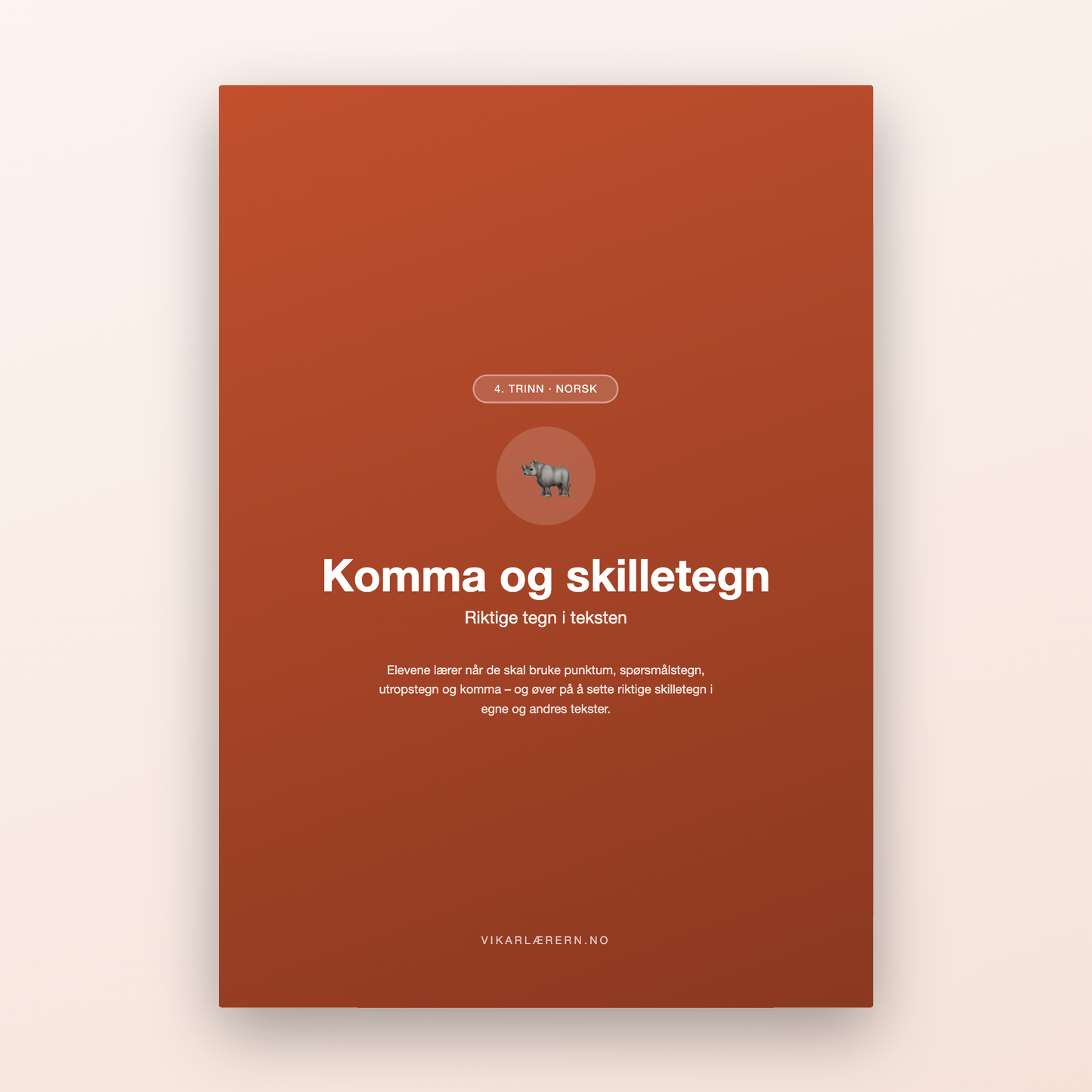 Komma og skilletegn (4. trinn)