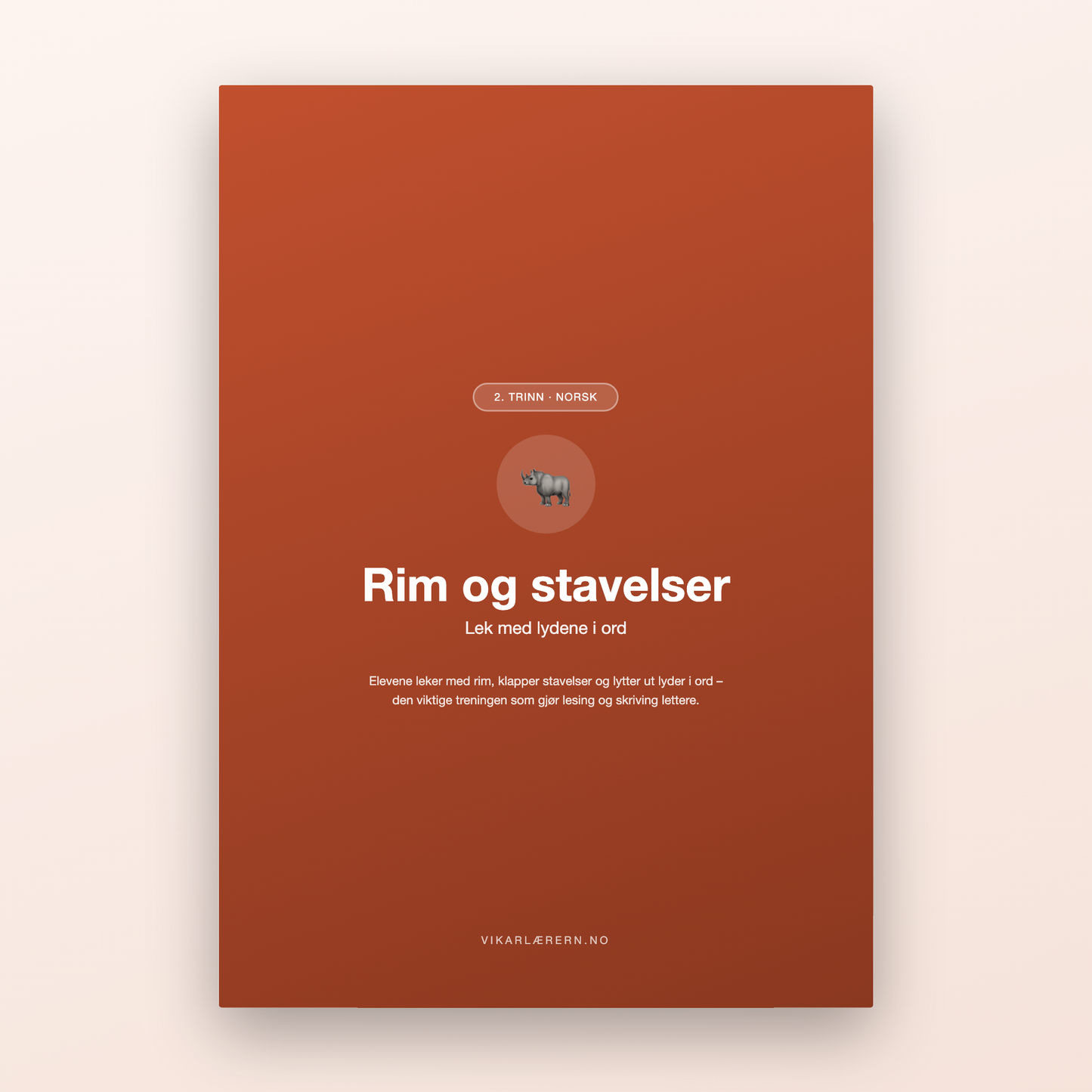 Rim, rytme og stavelser (2. trinn)