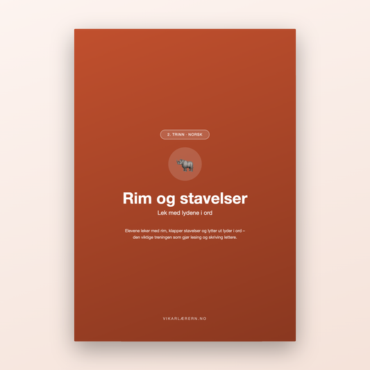 Rim, rytme og stavelser (2. trinn)